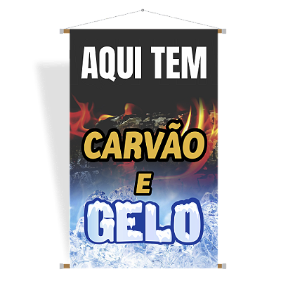 Banner Conveniência - Carvão e Gelo - Arte Pronta