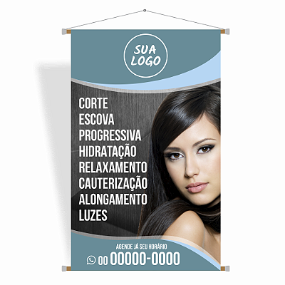 Banner Salão de Beleza - Editável Disponível em 2 cores.