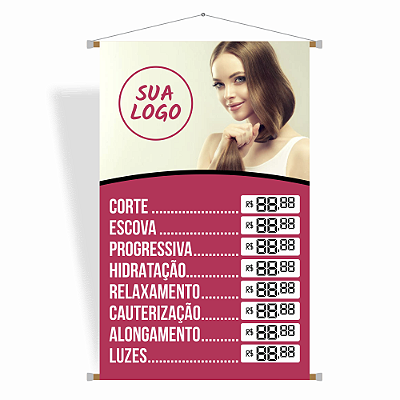 Banner Salão de Beleza - Editável Disponível em 3 cores