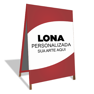 Cavalete em Madeira + Lona com Arte Personalizada