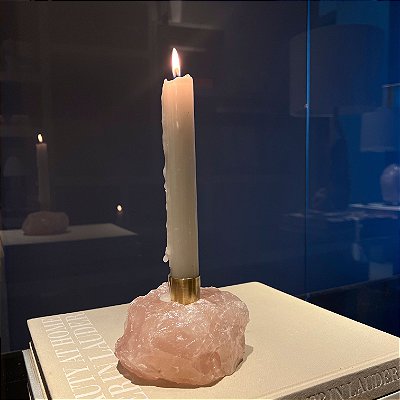 Candelabro Quartzo Rosa