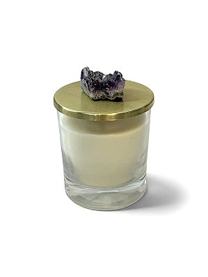 Vela Aromática com Drusa de Ametista