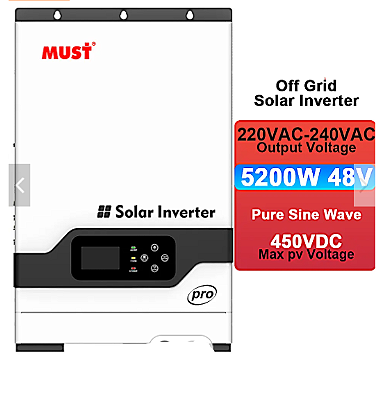 INVERSOR Hibrido 5200 W PV18-5248 PRO 48/220V  MUST