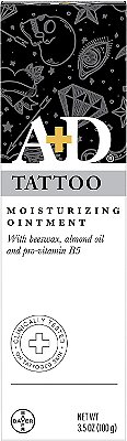 A+D Tattoo Skin Moisturizing Ointment, Skin Moisturizer with Beeswax, Almond Oil and Pro- Vitamin B5