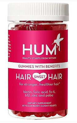 HUM Nutrition Hair Sweet Hair™ - Hair Growth Vegan Gummies with Biotin and Folic Acid