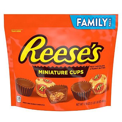 Reese's Miniatures Milk Chocolate Peanut Butter Cups Candy Individually Wrapped