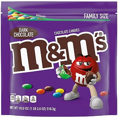 M&M's Dark Chocolate Candy Family Size