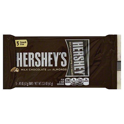 Hershey's Snack Size Milk Chocolate Candy with Almonds
