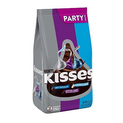 Hershey's Kisses Chocolate Assorted and White Creme Candy, Individually Wrapped