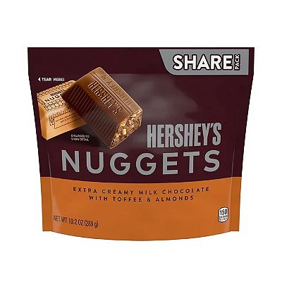 Hershey's Nuggets Milk Chocolate with Almonds and Toffee Candy
