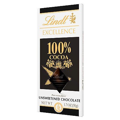 Lindt Excellence 100 % Cocoa Unsweetened Chocolate Bar