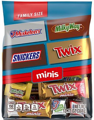 Snickers, Twix, Milky Way & More Variety Chocolate Candy Bar 50 Piece Bag