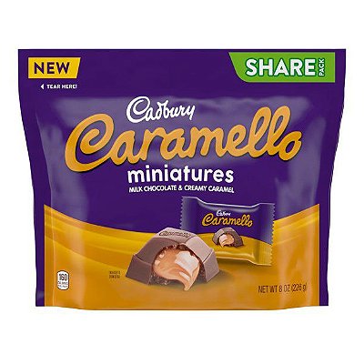 Cadbury Caramello Miniatures Milk Chocolate and Caramel Candy Bars