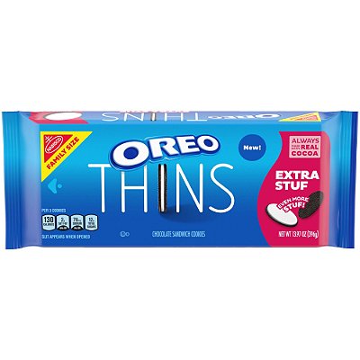 Nabisco Oreo Thins Extra Stuf Chocolate Sandwich Cookies - Family Size