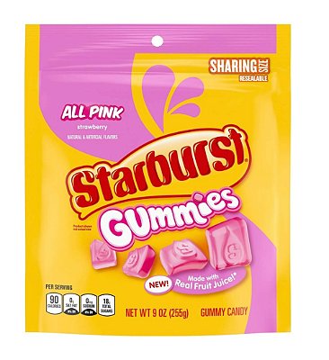 Starburst Gummies All pink Gummy Sharing Size
