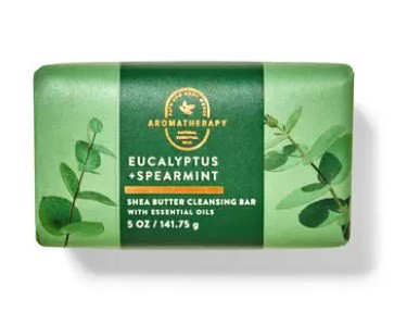 Aromatherapy Eucalyptus Spearmint Essential Shea Butter Cleansing Bar