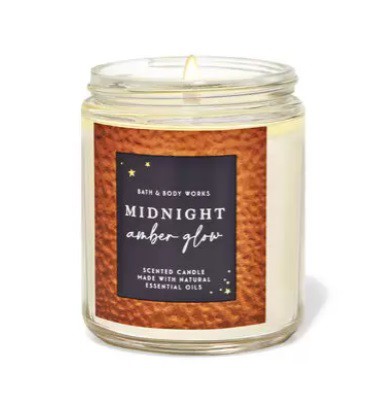 Midnight Amber Glow Single Wick Candle
