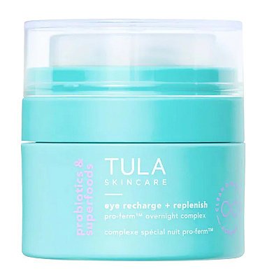 Tula Skincare Eye Recharge + Replenish Pro-Ferm™ Overnight Eye Cream with Bakuchiol and Peptides