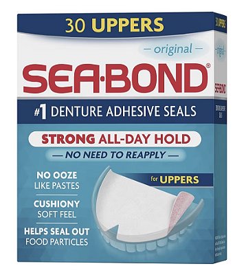 Sea Bond Secure Denture Adhesive Seals For an All Day Strong Hold