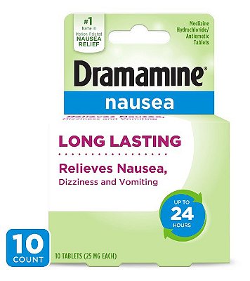 Dramamine Nausea Relief Long Lasting Relief Tablets