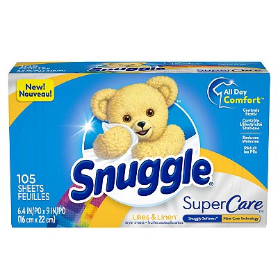 Snuggle SuperCare Fabric Softener Dryer Sheets Lilies and Linen