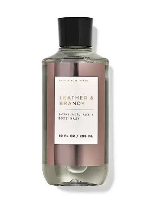 Leather & Brandy 3-in-1 Hair Face & Body Wash