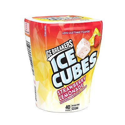 Ice Breakers Ice Cubes Sugar Free Strawberry Lemonade Gum