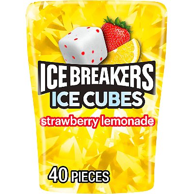 Ice Breakers Ice Cubes Sugar Free Strawberry Lemonade Gum