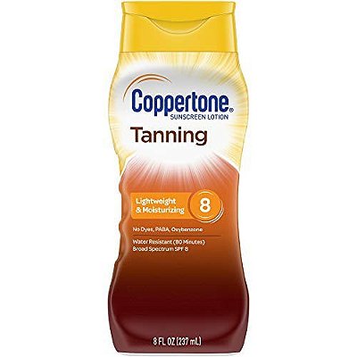 Coppertone Tanning Sunscreen Lotion Broad Spectrum SPF 8