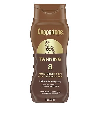 Coppertone Tanning Sunscreen Lotion Broad Spectrum SPF 8