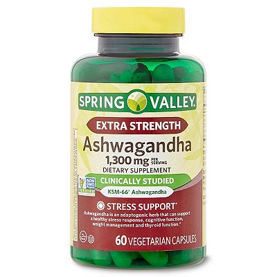 Spring Valley Ashwagandha Dietary Supplement Extra Strength 1300mg