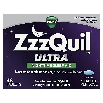 Zzzquil Ultra Night Time Sleep Aid Support Doxylamine Succinate
