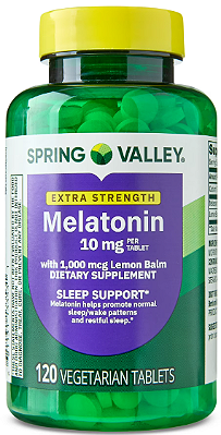 Spring Valley Extra Strength Melatonin Tablets Dietary Supplement, 10 mg