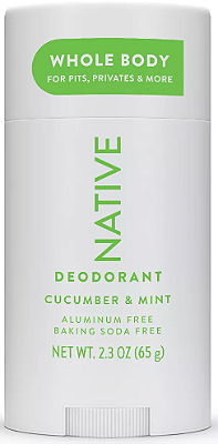 Native Whole Body Deodorant Stick - Cucumber & Mint - Aluminum Free