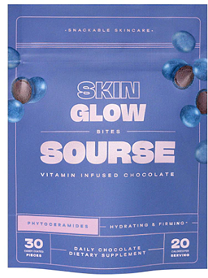 Sourse Skin Glow Bites- Vegan Ceramide-Infused Chocolate Supplements