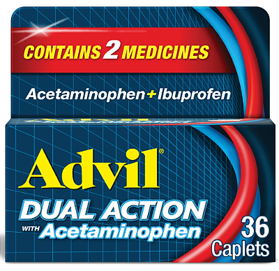 Advil Dual Action Pain Relievers Coated Caplets