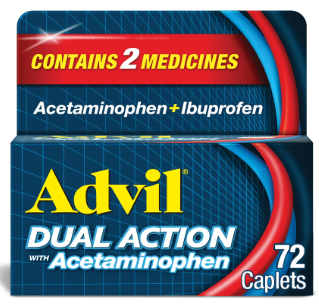 Advil Dual Action Pain Relievers Coated Caplets