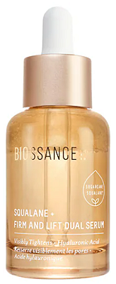 Biossance  Squalane + Firm and Lift Hydrating Dual Serum with Hyaluronic Acid