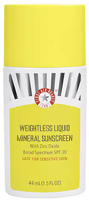 First Aid Beauty  Weightless Liquid Mineral Sunscreen with Zinc Oxide SPF 30