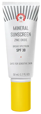 First Aid Beauty  Mineral Sunscreen Zinc Oxide Broad Spectrum SPF 30