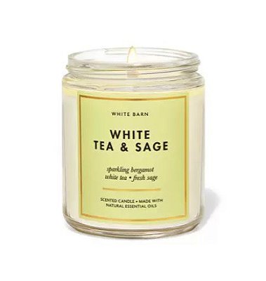 White Tea & Sage Single Wick Candle