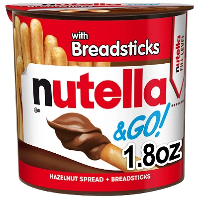 Nutella & GO! Hazelnut and Cocoa Spread with Breadsticks, Snack Cup
