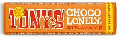 Tony's Chocolonely Milk Chocolate Bar with Caramel and Sea Salt