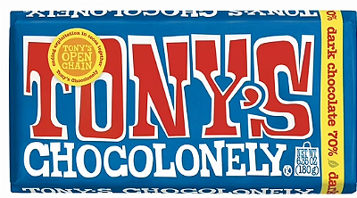 Tony’s Chocolonely 70% Dark Chocolate Bar