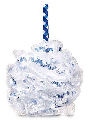 Gingham Ribbon Mesh Shower Sponge