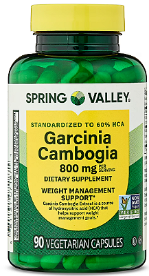 Spring Valley Garcinia Cambogia Dietary Supplement Vegetarian Capsules for Weight Management Support, 800 mg