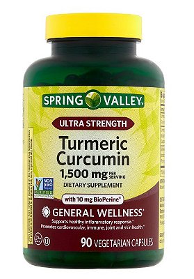 Spring Valley Ultra Strength Turmeric Curcumin Dietary Supplement 1.500 mg