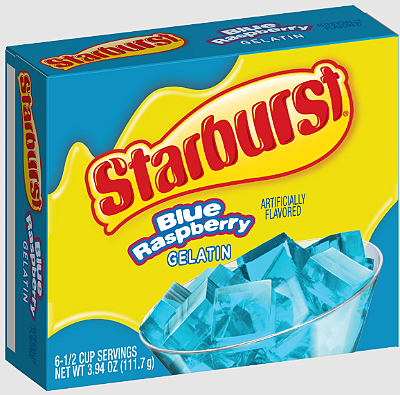 Starburst Blue Raspberry Gelatin Dessert Mix