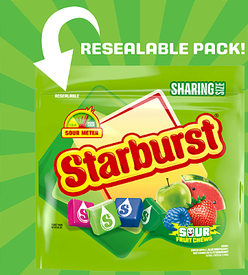 Starburst Sour Fruit Chews Chewy Candy, Sharing Size