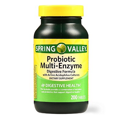 Spring Valley Probiotic Multi-Enzyme Digestive Formula Tablets